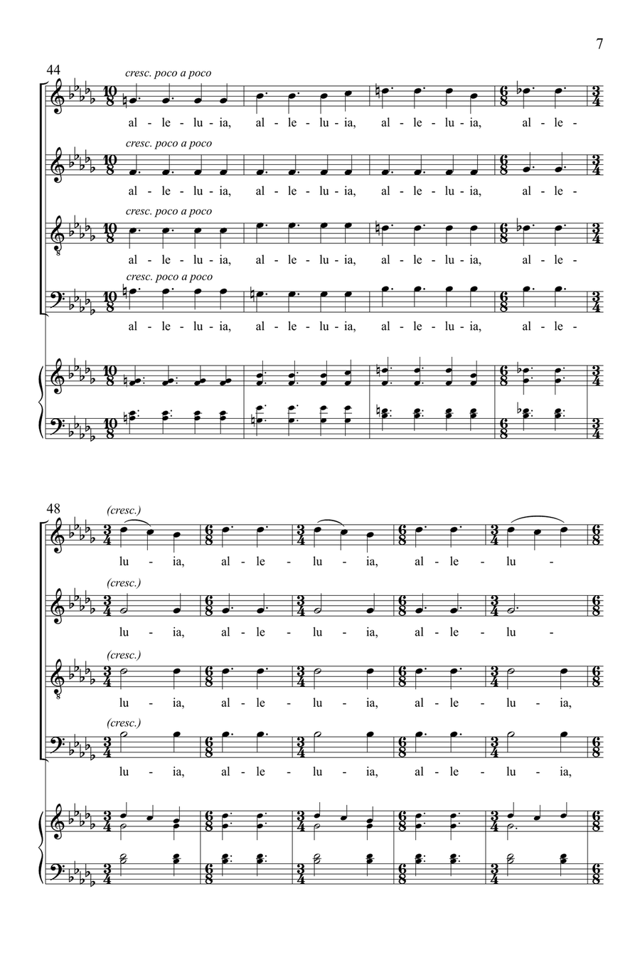 Fanfare Alleluia Fanfare Alleluia 4-Part scores gallery preview page 7