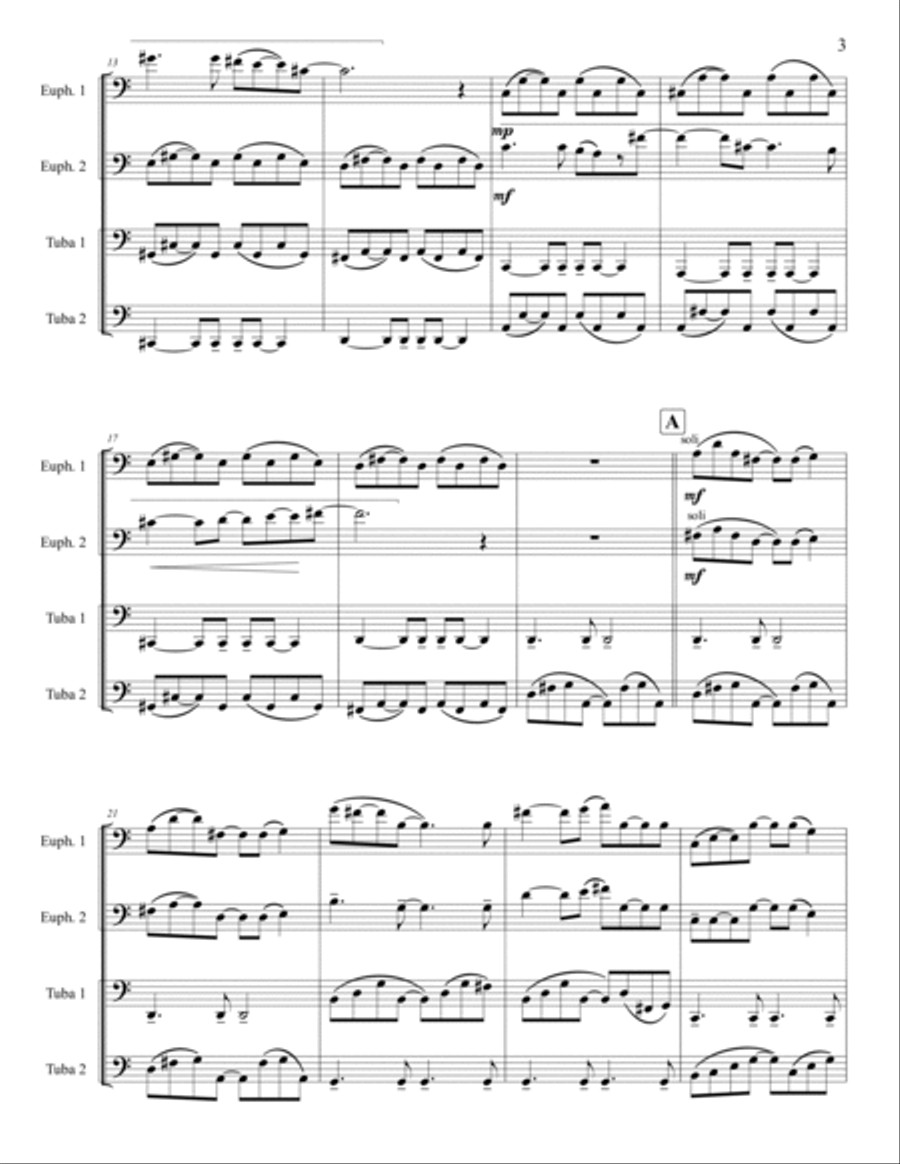 Nostalgia Brass Quartet scores gallery preview page 3