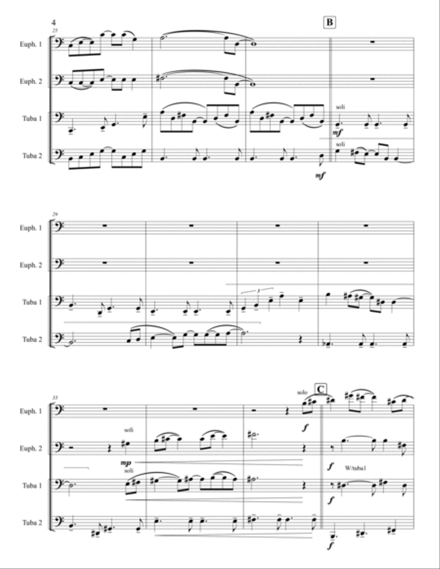 Nostalgia Brass Quartet scores gallery preview page 4