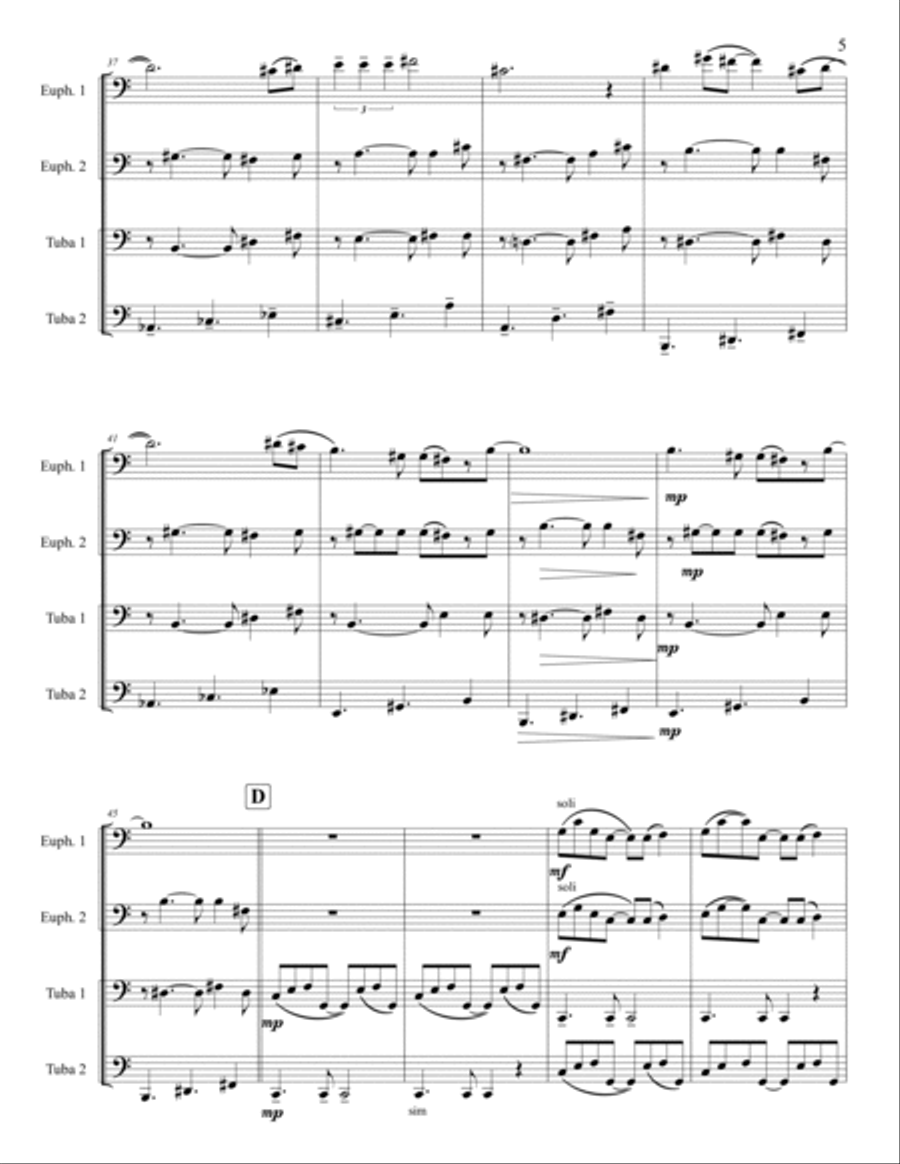Nostalgia Brass Quartet scores gallery preview page 5