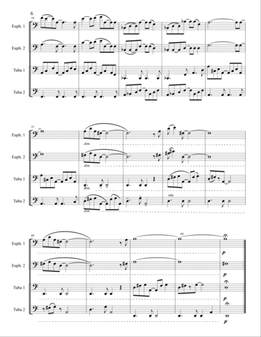 Nostalgia Brass Quartet scores gallery preview page 6