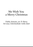 We Wish You a Merry Christmas
