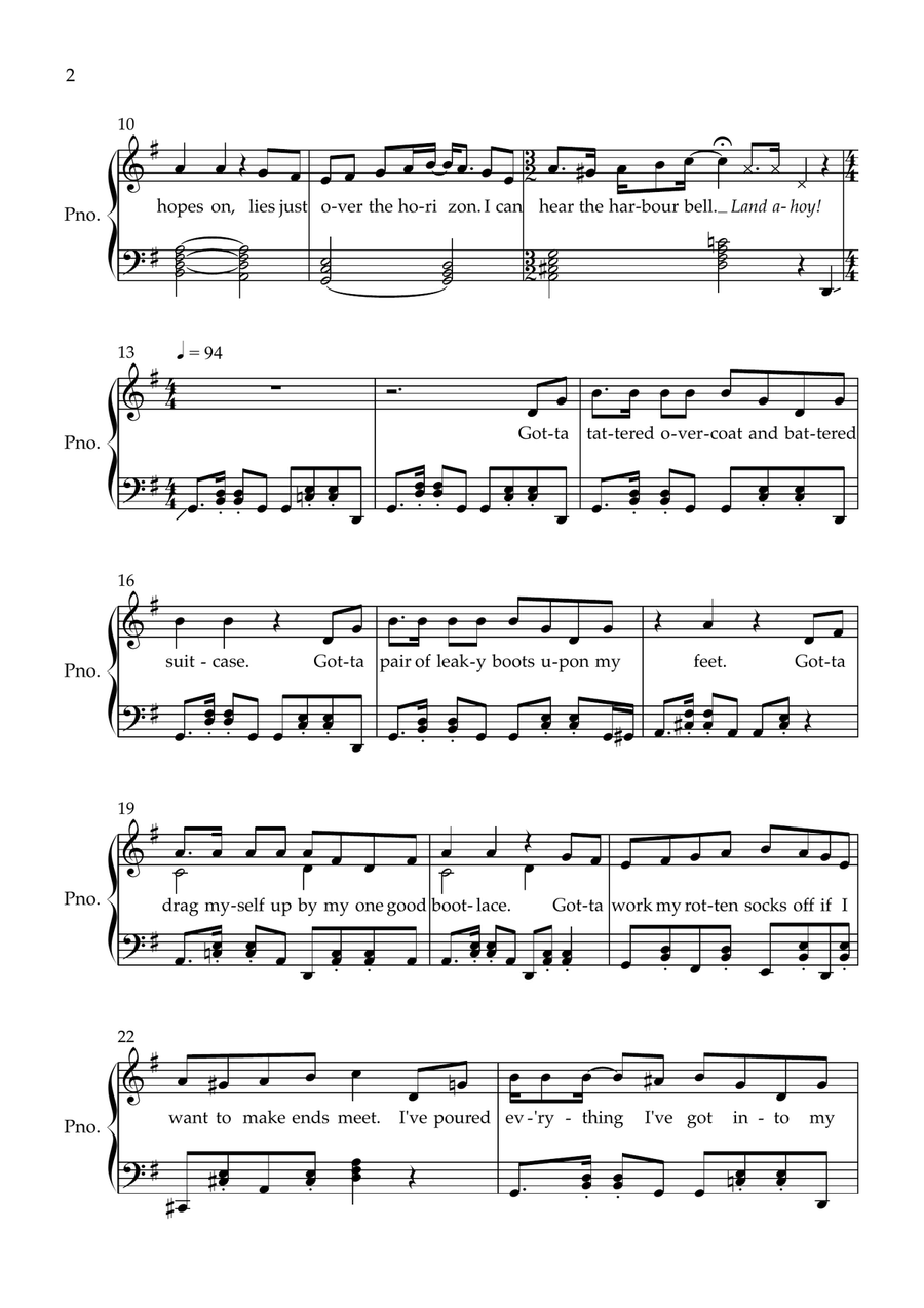 A Hatful Of Dreams A Hatful Of Dreams Piano, Vocal scores gallery preview page 2