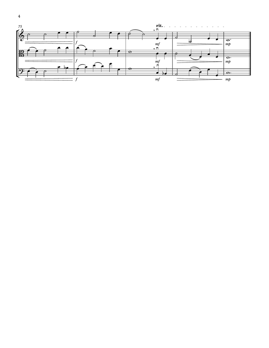 Fantasy Trio on Jesus Calls Us for Violin, Viola, and Cello String Trio scores gallery preview page 4
