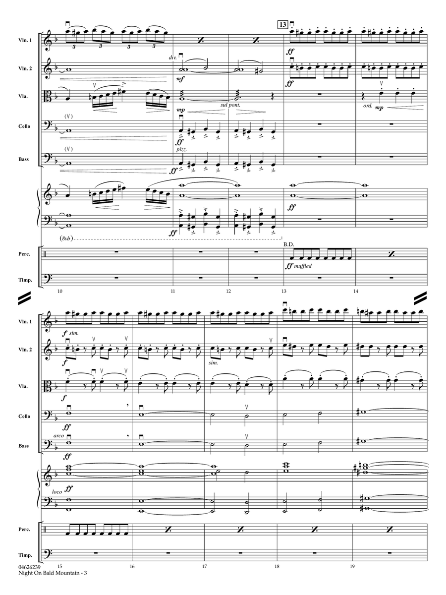 Night On Bald Mountain (arr. Eric Segnitz) - Full Score String Orchestra scores gallery preview page 3