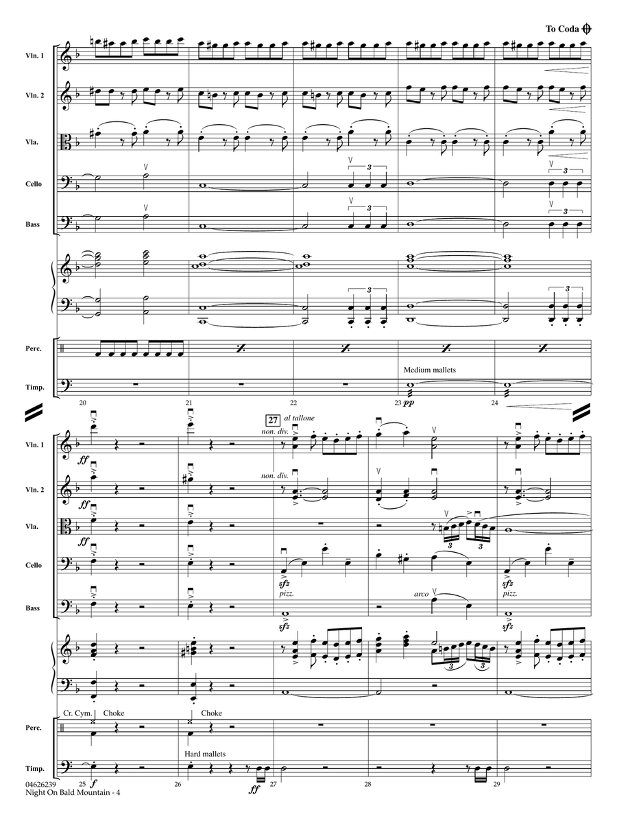 Night On Bald Mountain (arr. Eric Segnitz) - Full Score String Orchestra scores gallery preview page 4