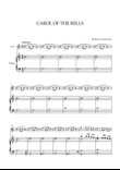 Mykola Leontovych - Carol of The Bells (for Violin and Piano) mini preview