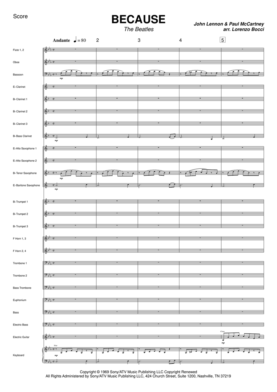 Because Concert Band scores gallery preview page 3