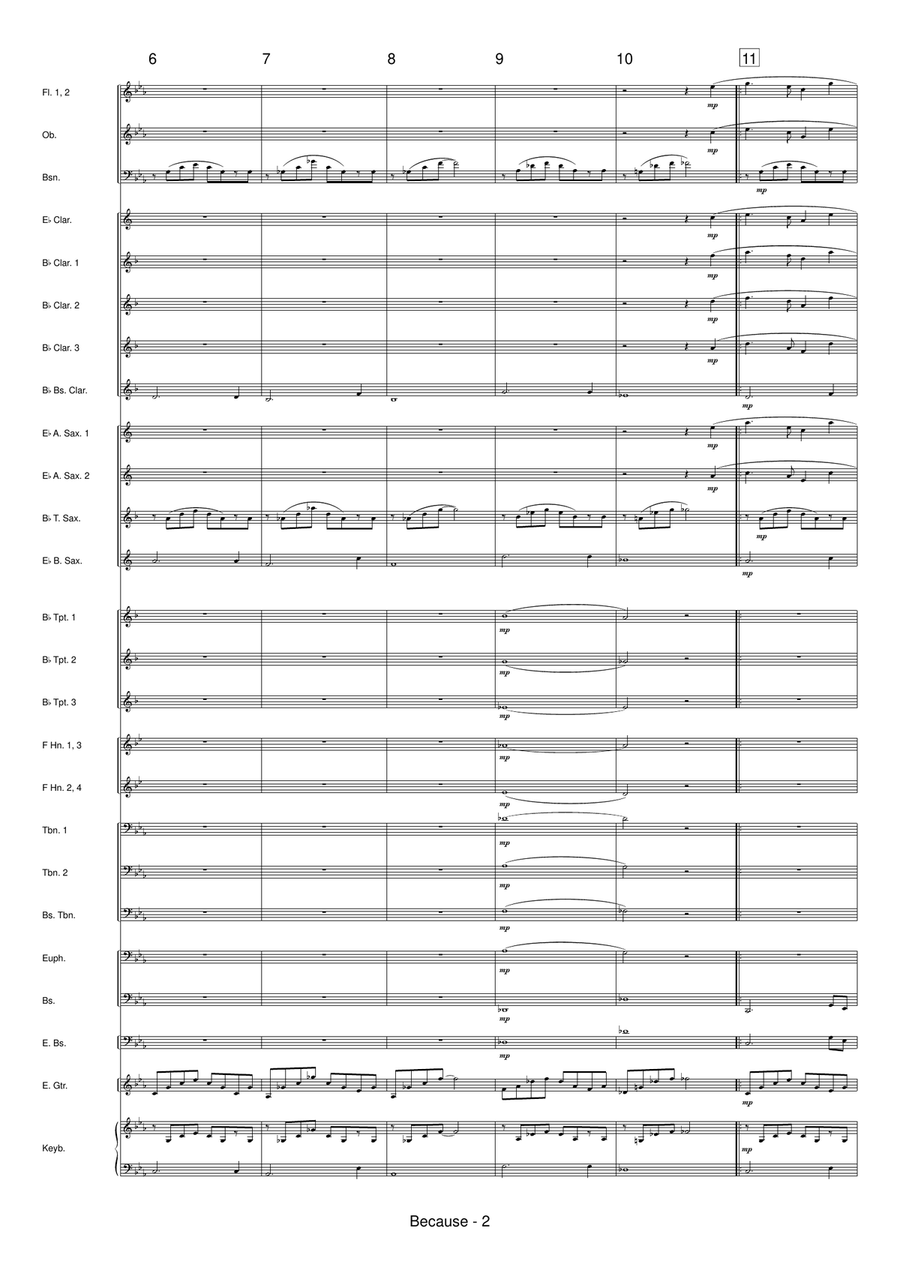 Because Concert Band scores gallery preview page 4