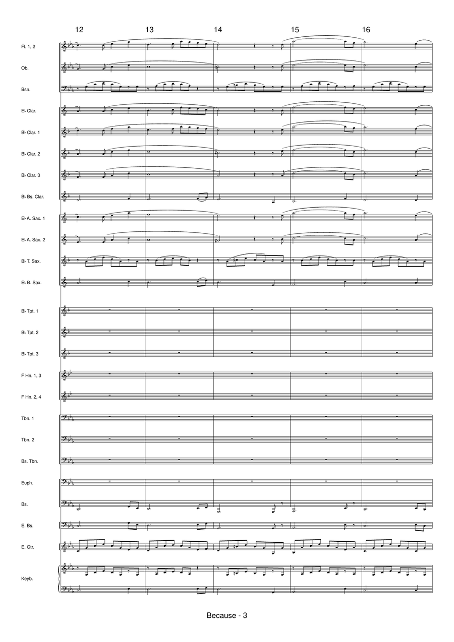 Because Concert Band scores gallery preview page 5