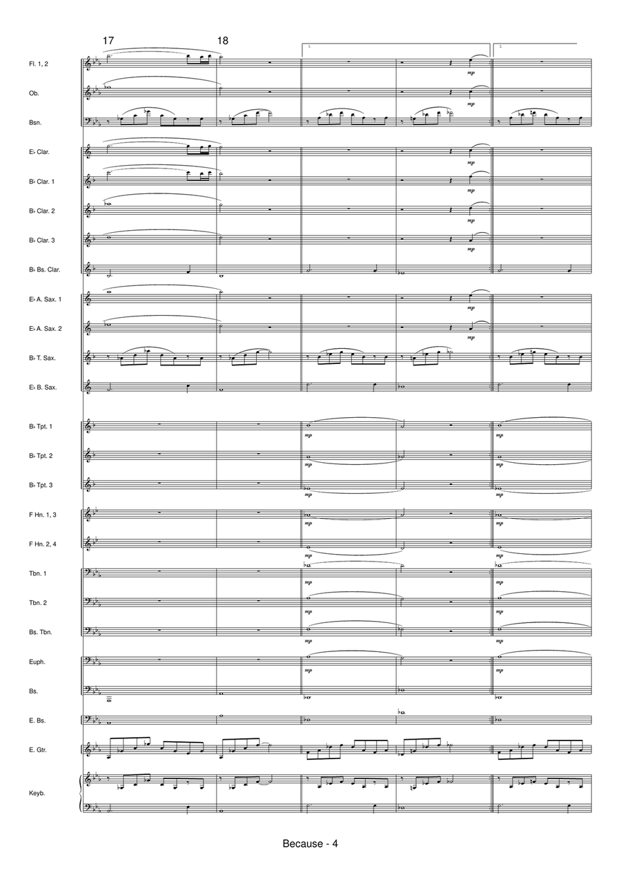 Because Concert Band scores gallery preview page 6