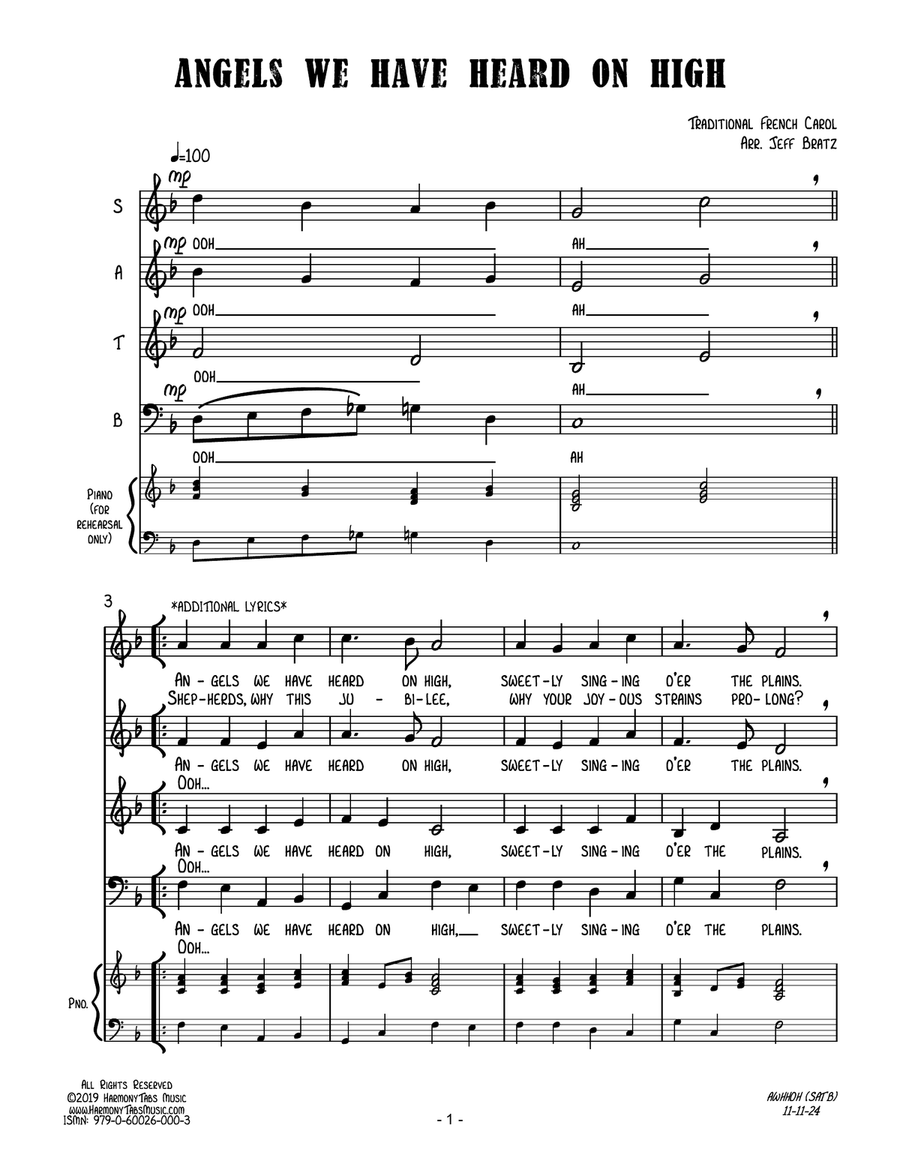 11 Christmas Songs For SATB A Cappella: Second Edition 4-Part scores gallery preview page 5