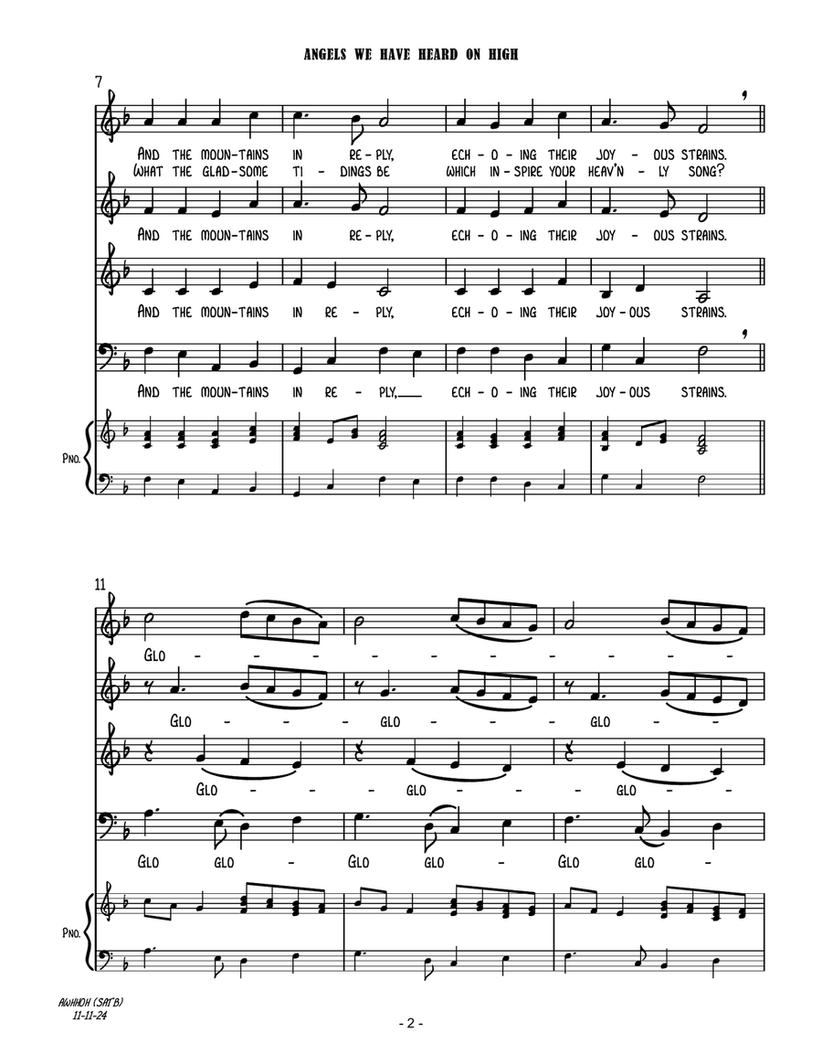 11 Christmas Songs For SATB A Cappella: Second Edition 4-Part scores gallery preview page 6