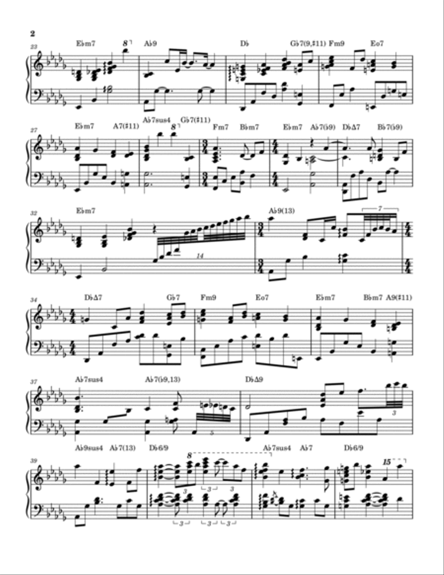 O Little Town Of Bethlehem / When You Wish Upon A Star Piano Solo scores gallery preview page 2