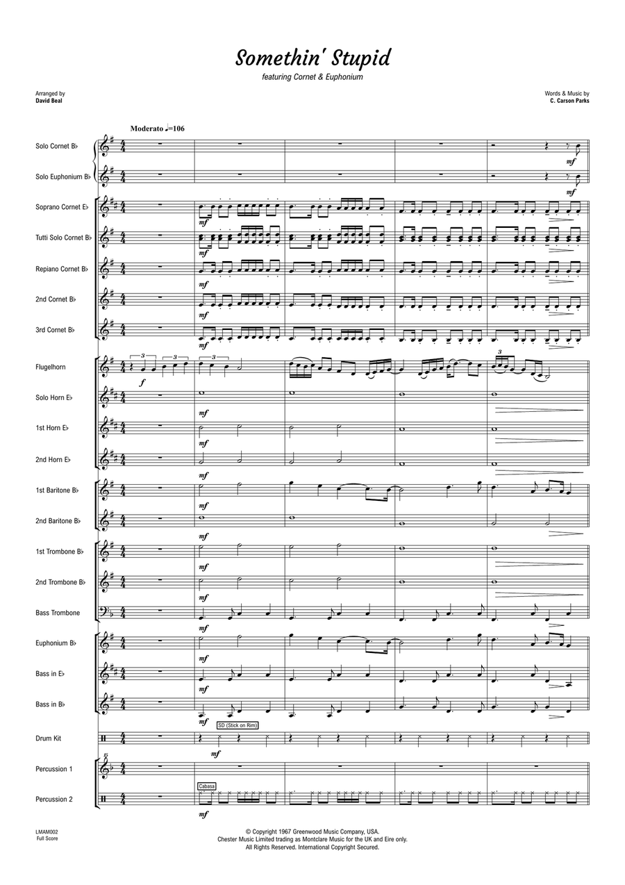 Somethin' Stupid Brass Band scores gallery preview page 2