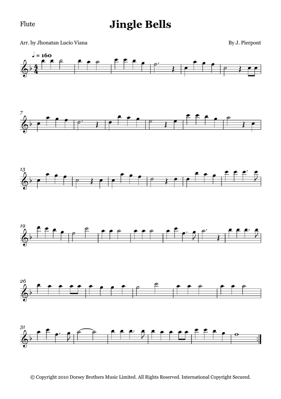 Jingle Bells Woodwind Quartet scores gallery preview page 3