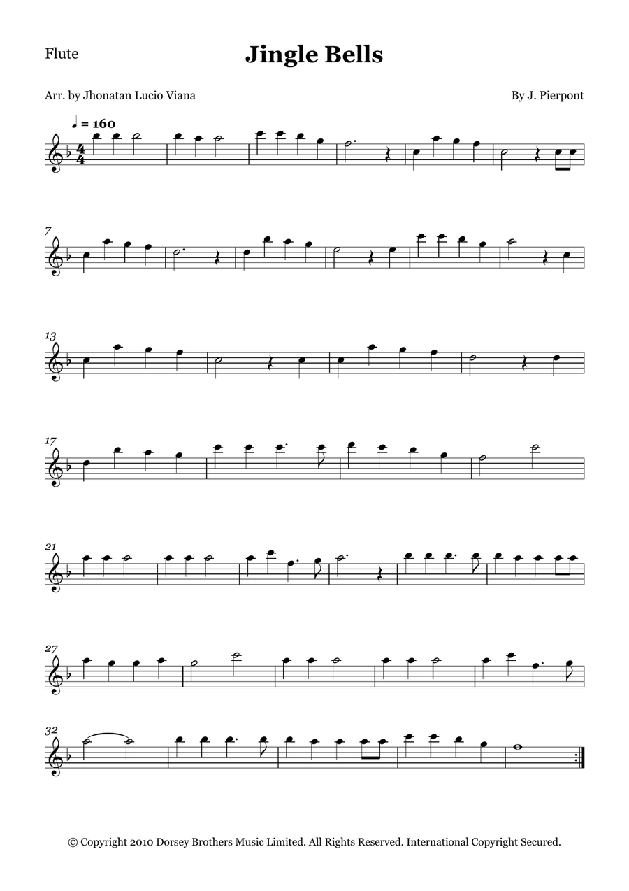 Jingle Bells Woodwind Quartet scores gallery preview page 3