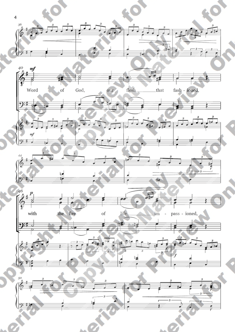 Jesu, Joy of Man's Desiring - For Men's Choir (TTBB) with accompaniment TTBB scores gallery preview page 3