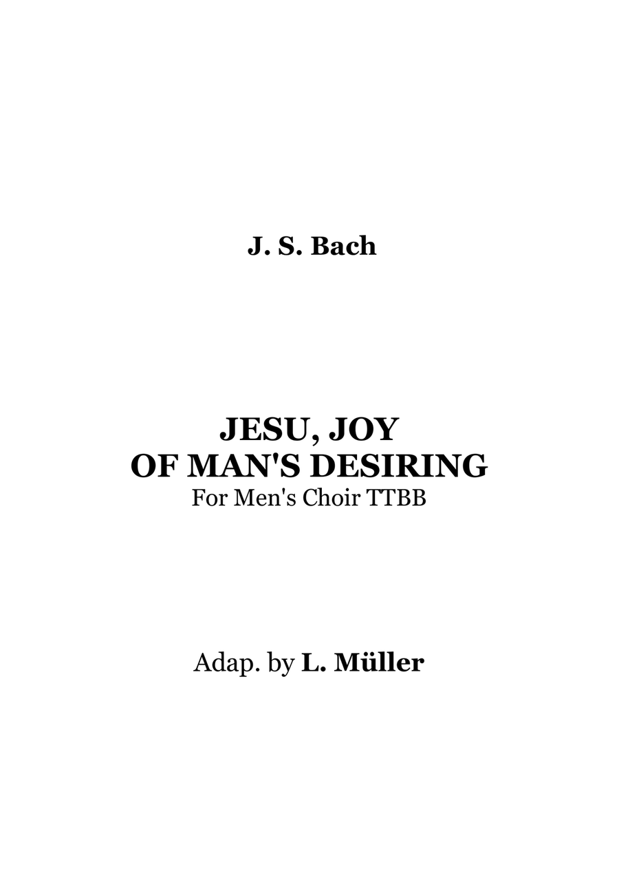 Jesu, Joy of Man's Desiring - For Men's Choir (TTBB) with accompaniment TTBB scores gallery preview page 6