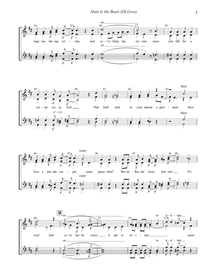 Hate Is The Basis (of Love) SSAA scores gallery preview page 3