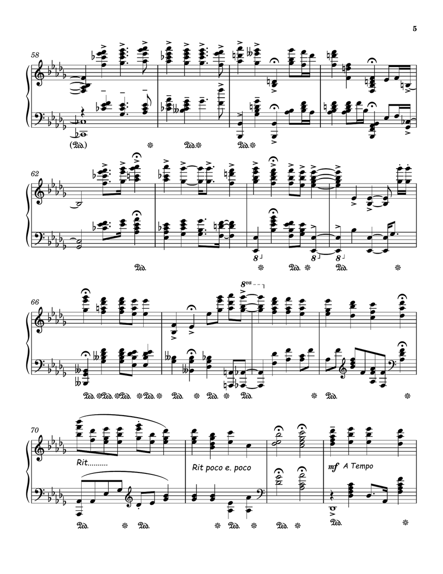 Strangers In The Night Piano Solo scores gallery preview page 5