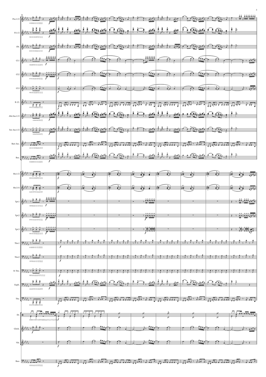 Never Gonna Give You Up Never Gonna Give You Up Concert Band scores gallery preview page 3