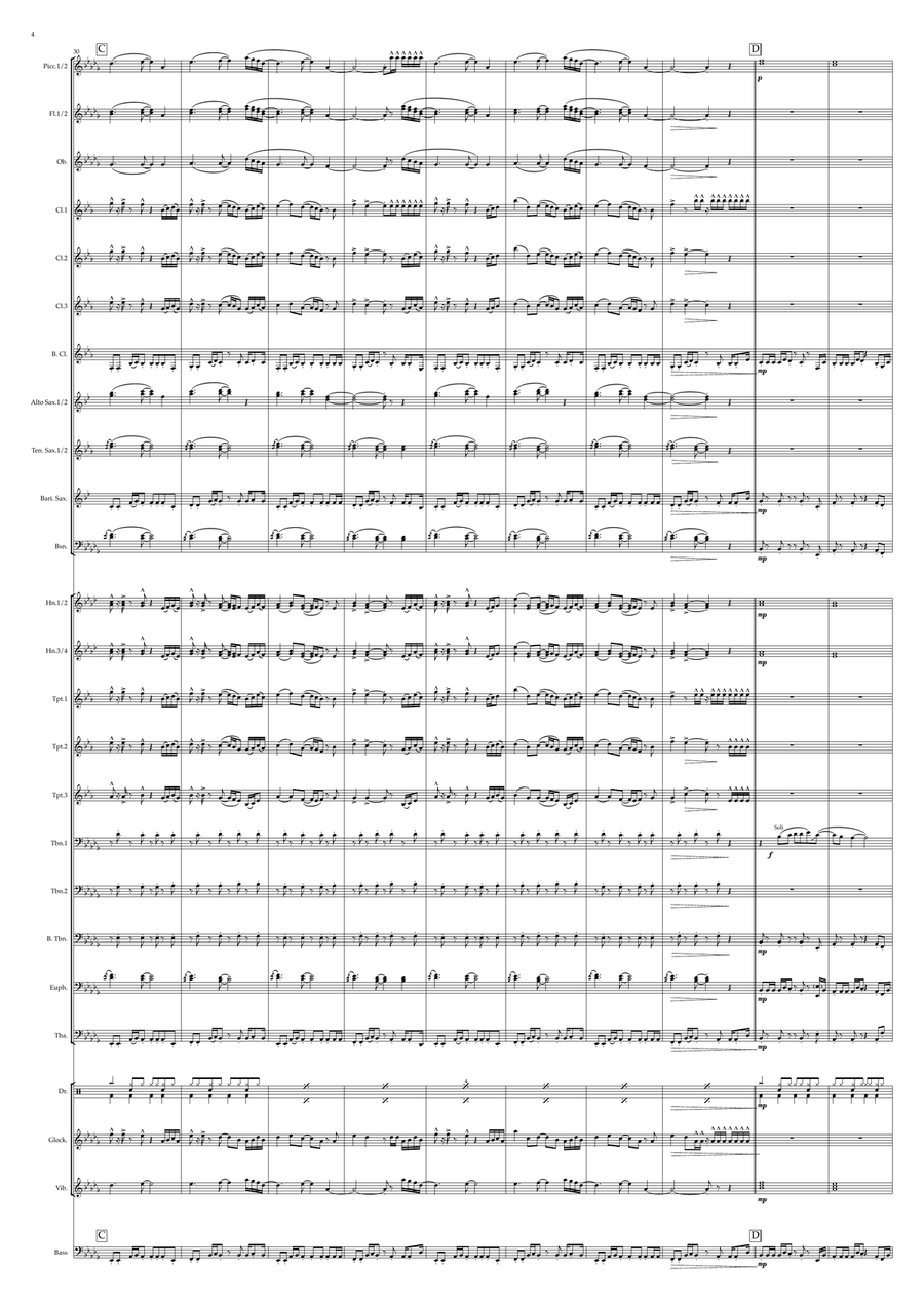 Never Gonna Give You Up Never Gonna Give You Up Concert Band scores gallery preview page 4
