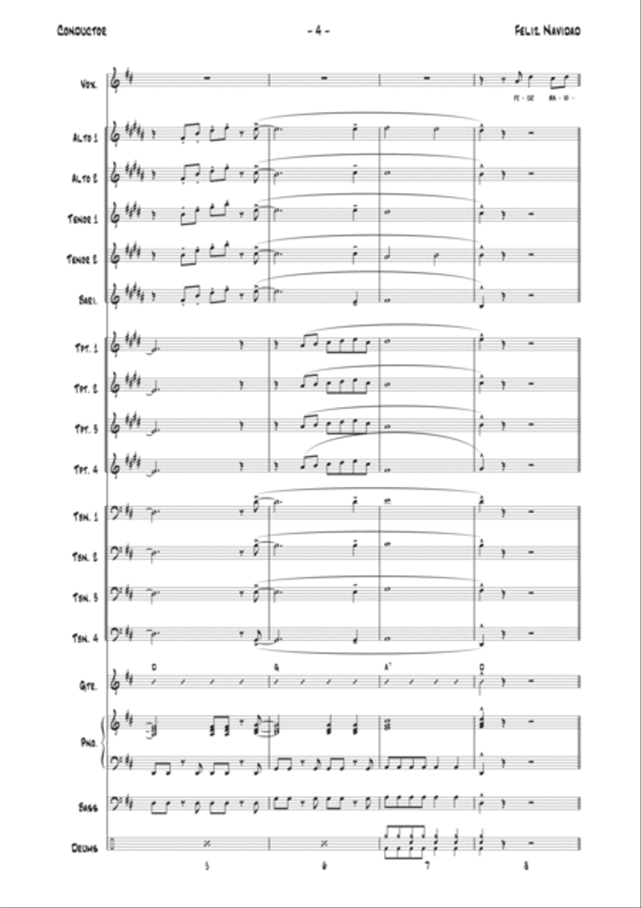 Feliz Navidad Jazz Ensemble scores gallery preview page 4