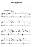 O Christmas Tree (easy piano in Eb major – with chords)