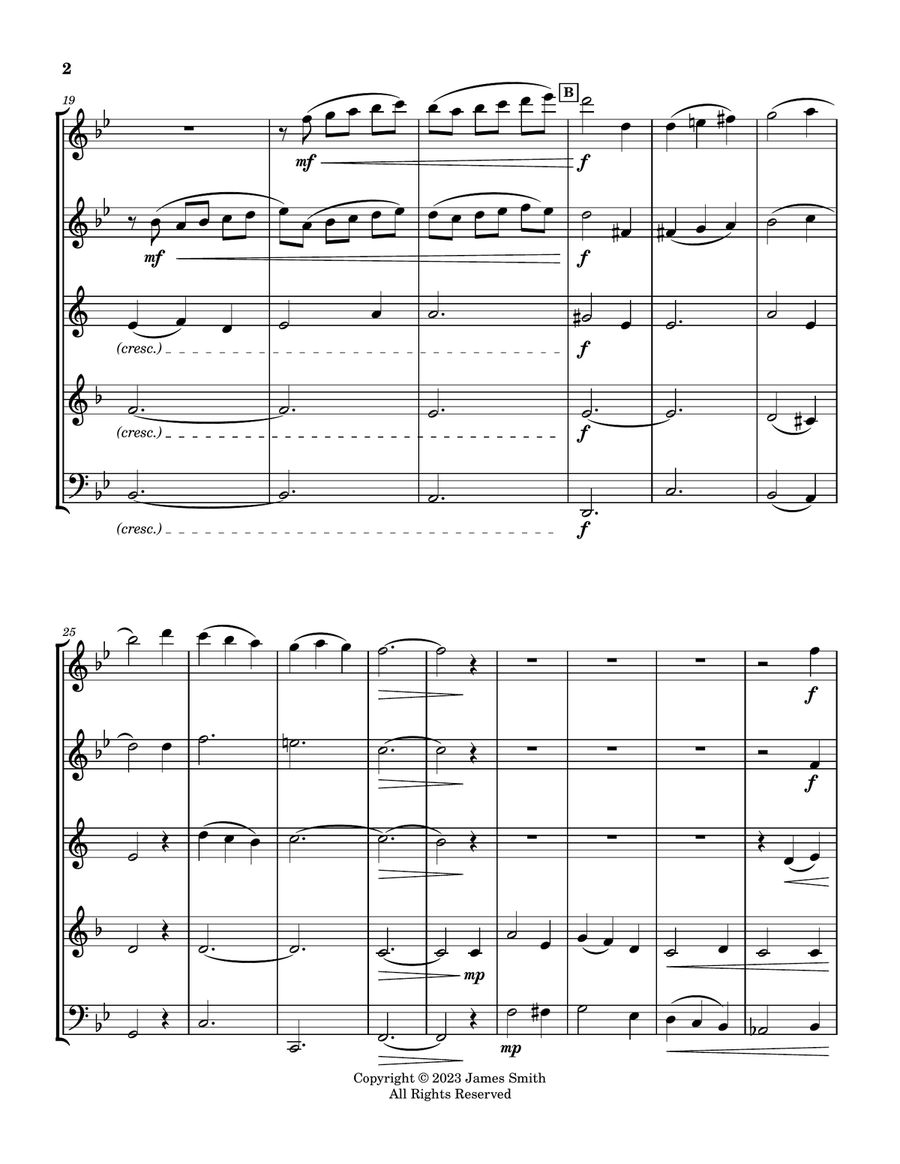 It Came Upon A Midnight Clear for Wind Quintet Woodwind Quintet scores gallery preview page 2
