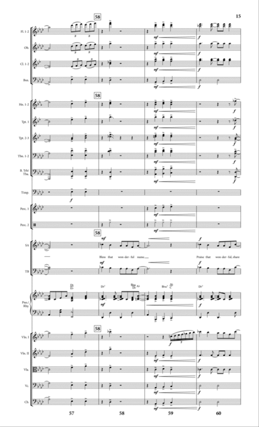 Bless That Wonderful Name (arr. Michael Ware) - Full Score Choir scores gallery preview page 15