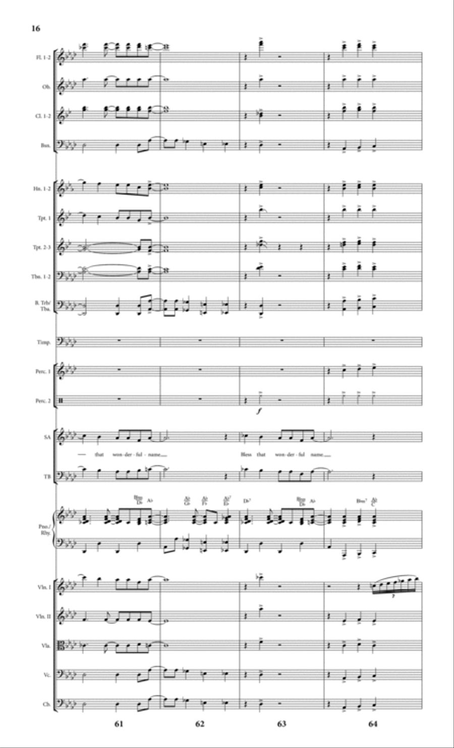 Bless That Wonderful Name (arr. Michael Ware) - Full Score Choir scores gallery preview page 16