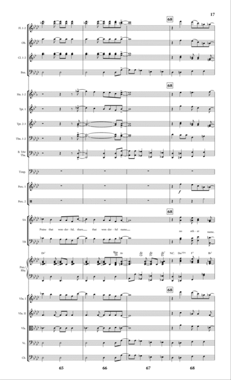 Bless That Wonderful Name (arr. Michael Ware) - Full Score Choir scores gallery preview page 17
