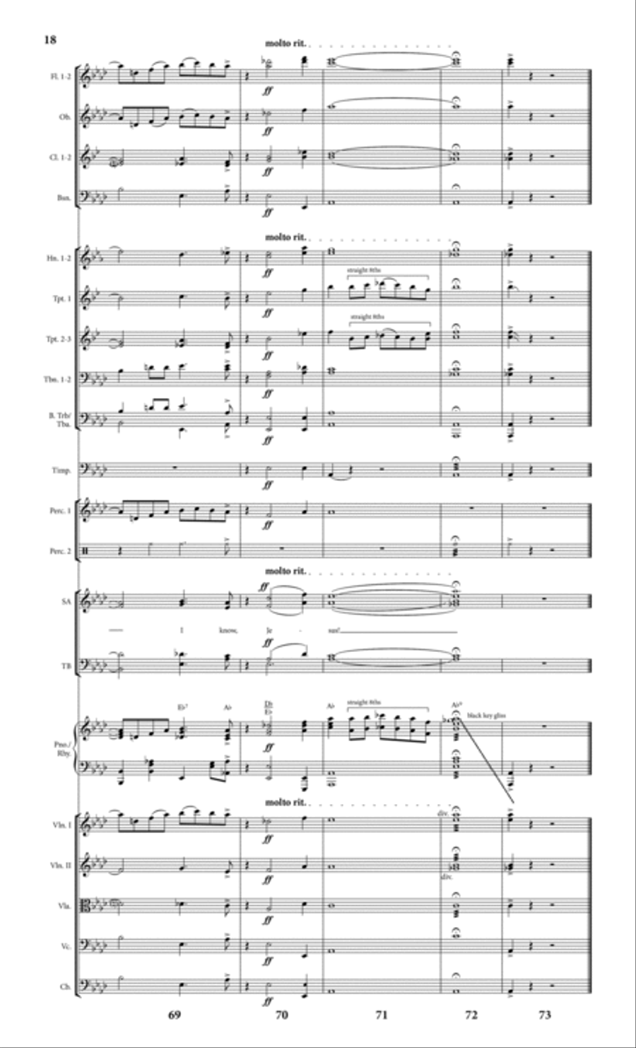 Bless That Wonderful Name (arr. Michael Ware) - Full Score Choir scores gallery preview page 18