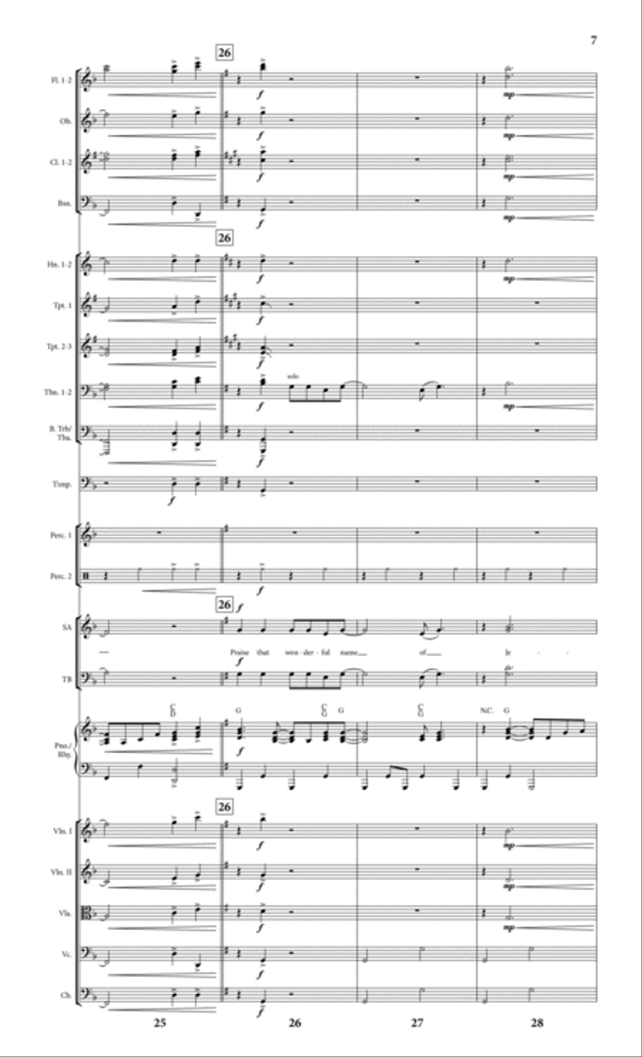 Bless That Wonderful Name (arr. Michael Ware) - Full Score Choir scores gallery preview page 7