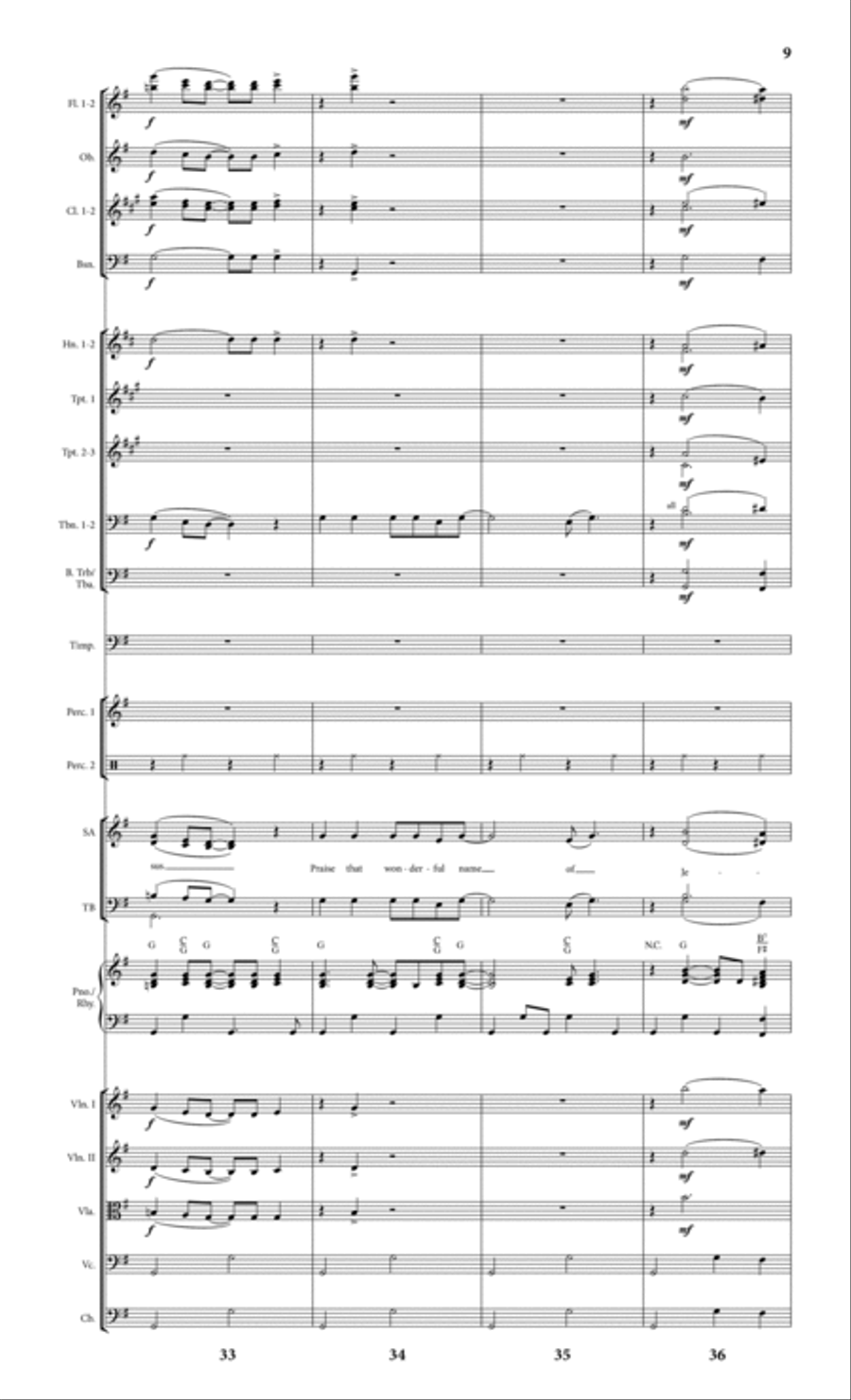 Bless That Wonderful Name (arr. Michael Ware) - Full Score Choir scores gallery preview page 9