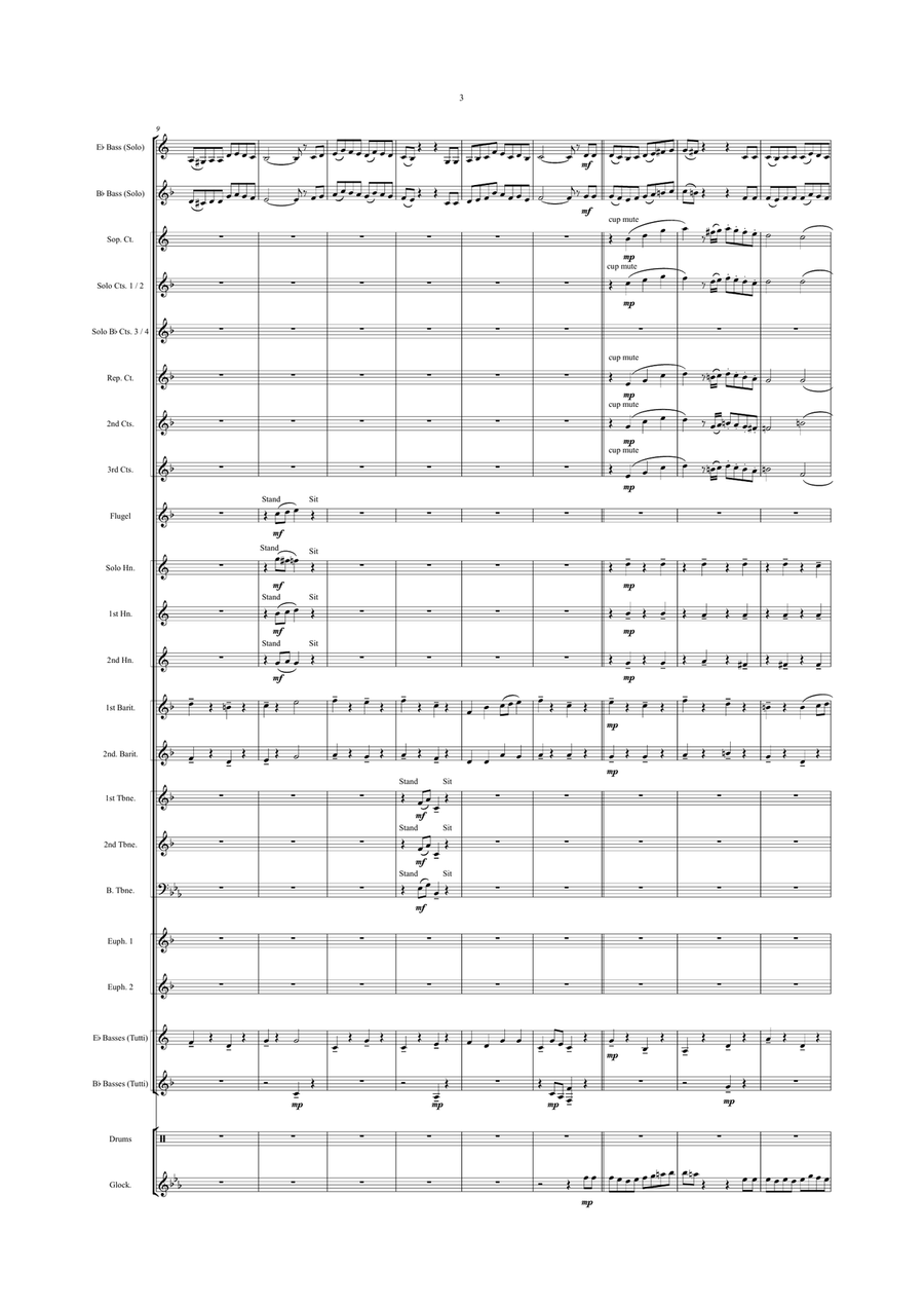 A Policeman's Lot Is Not A Happy One (The Pirates of Penzance) Brass Band scores gallery preview page 3