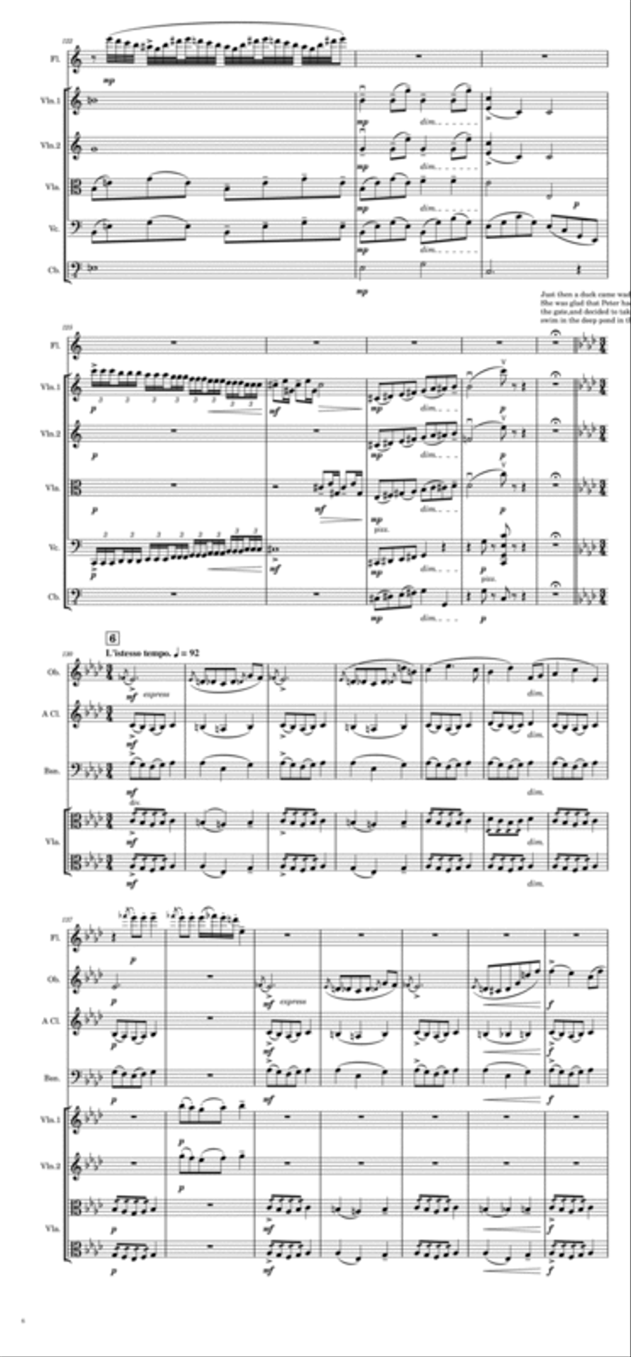 Sergei Prokofiev - Peter and the Wolf, Op.67 - For Symphony Orchestra Full Score Full Orchestra scores gallery preview page 6