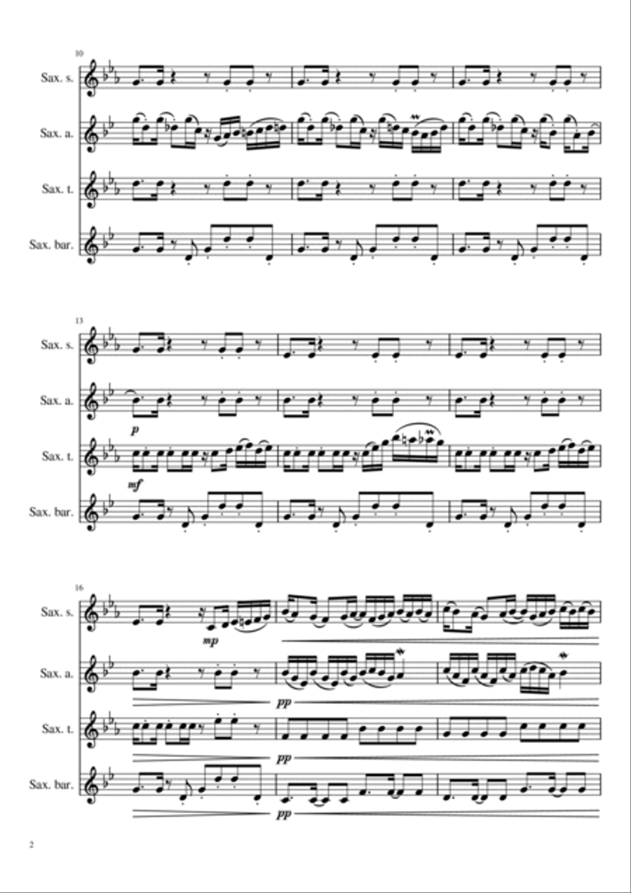 Escualo Saxophone Quartet scores gallery preview page 2