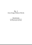 No. 1 from Songs Without Words - A4