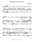 Lifetime to Love You (Piano/Vocal)