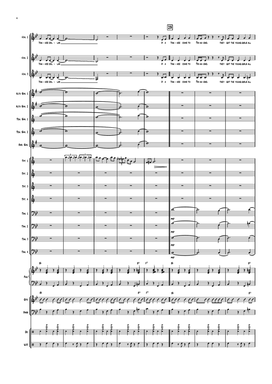 Rum And Coca-cola Rum And Coca-cola Jazz Ensemble scores gallery preview page 4