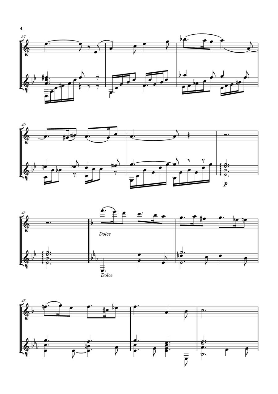 SICILIENNE Op. 78 FOR CLARINET AND CLASSICAL GUITAR Clarinet scores gallery preview page 5