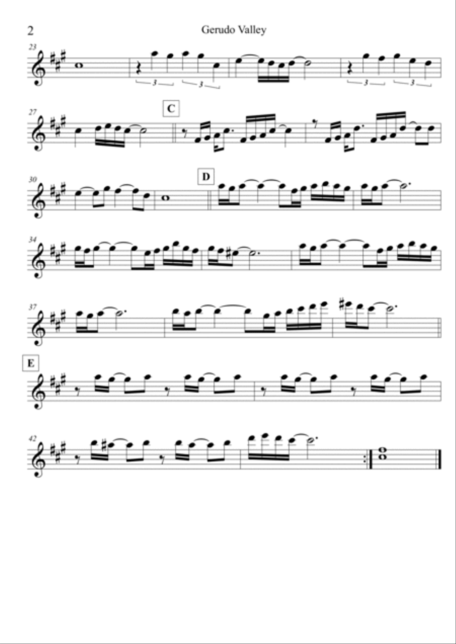 Gerudo Valley Violin Solo scores gallery preview page 3