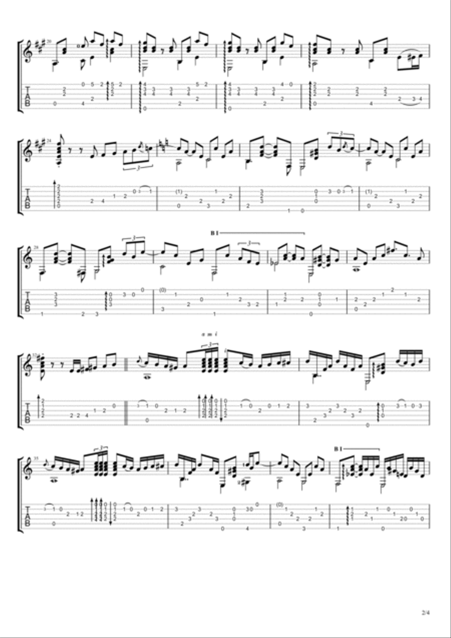 Quizas, Quizas, Quizas (perhaps, Perhaps, Perhaps) Classical Guitar scores gallery preview page 2