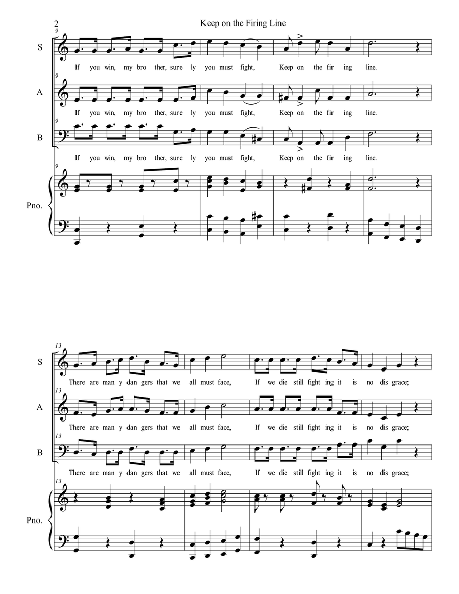 Keep on the Firing Line 3-Part scores gallery preview page 2