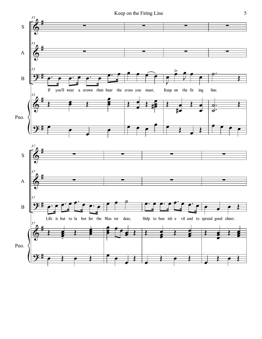 Keep on the Firing Line 3-Part scores gallery preview page 5