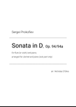 S. Prokofiev - Flute Sonata in D, Op. 94 arranged for clarinet and piano (Solo Part Only)