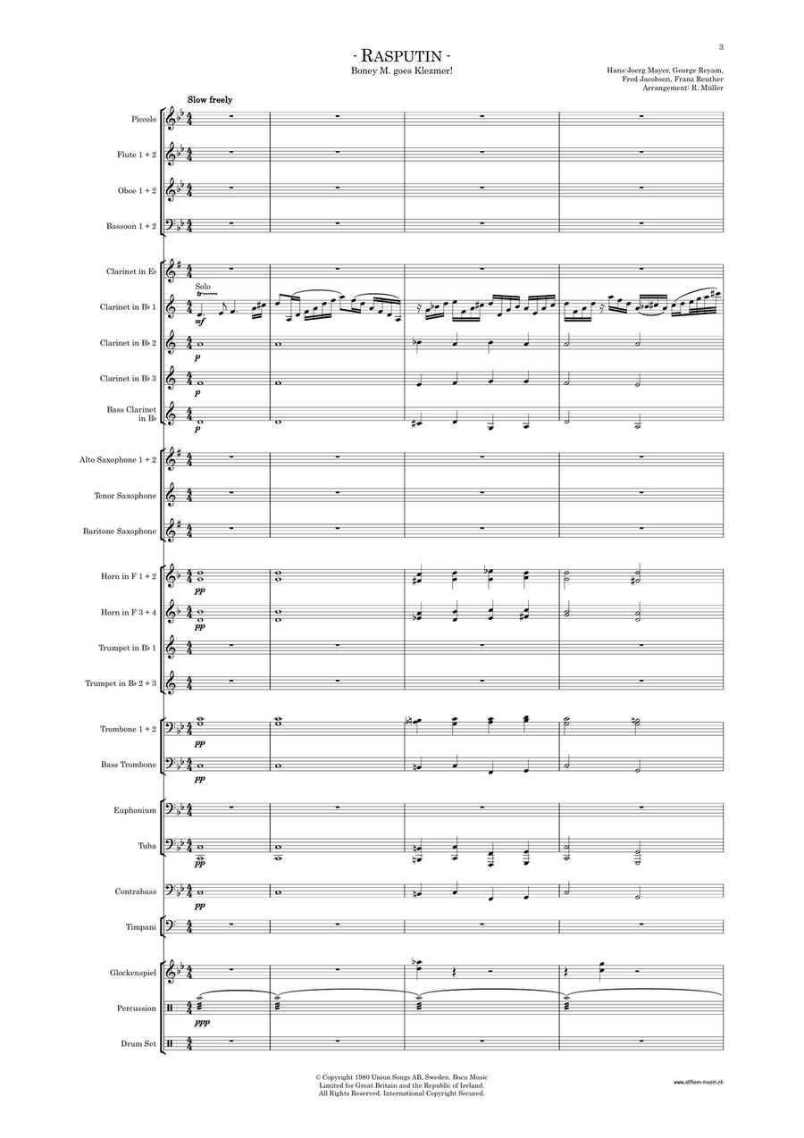 Rasputin Rasputin Concert Band scores gallery preview page 4