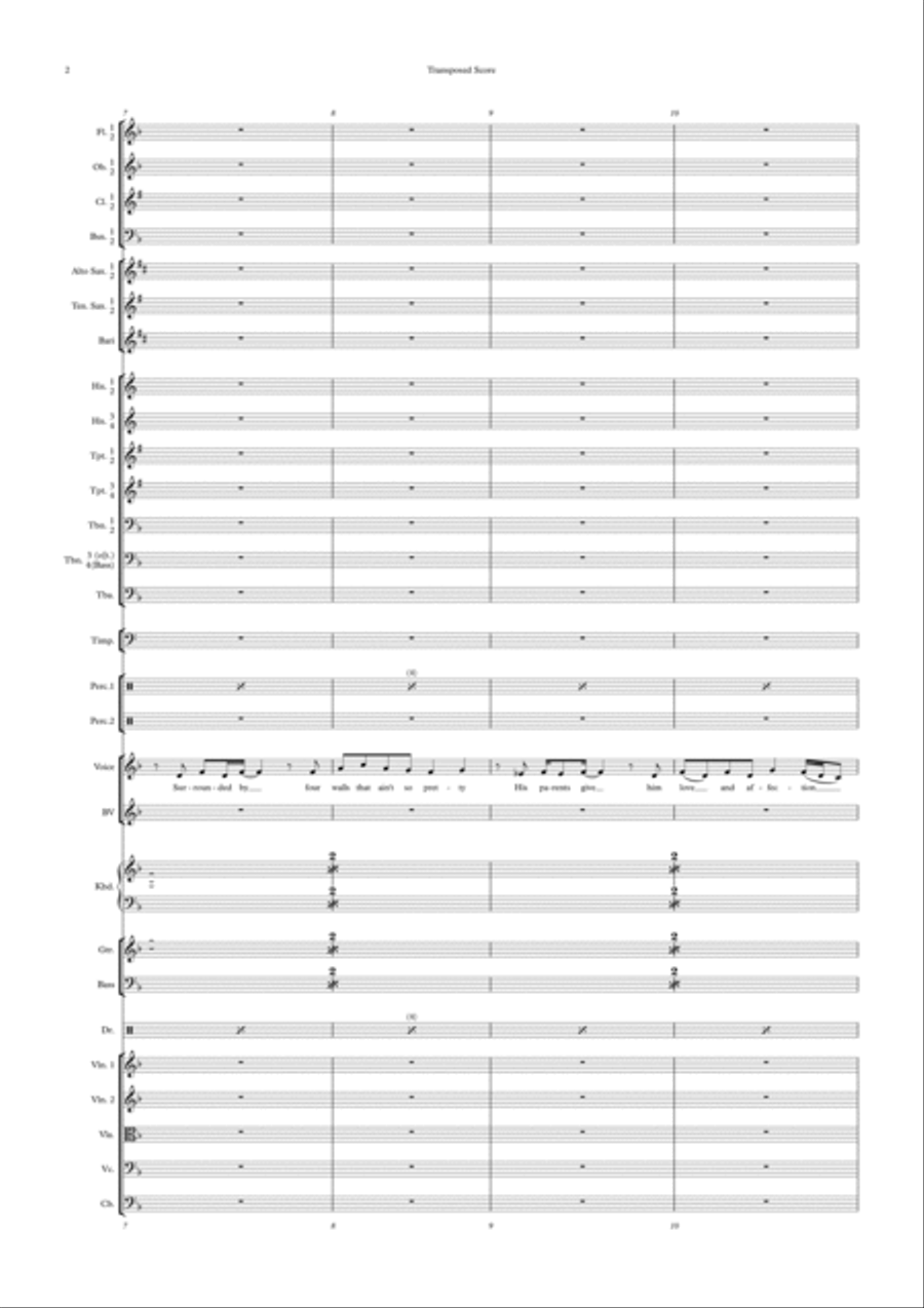 Living For The City Full Orchestra scores gallery preview page 2